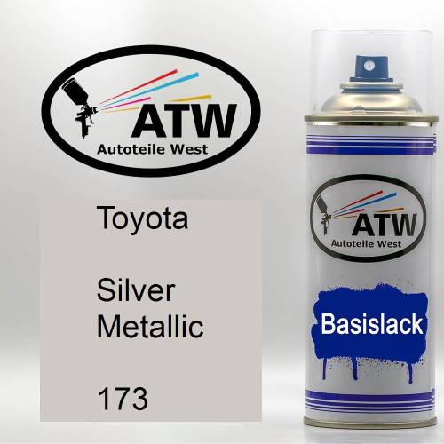 Toyota, Silver Metallic, 173: 400ml Sprühdose, von ATW Autoteile West.
